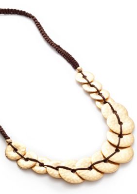 Lauren Ralph Lauren Hammered Disk Necklace