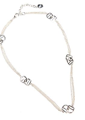 Lauren Ralph Lauren Fine Chain With D-Ring Metal Links Illusion Necklace