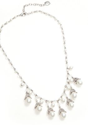 Lauren Ralph Lauren Pearl And Crystal Drops Necklace