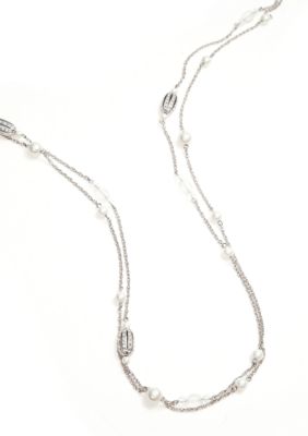 Lauren Ralph Lauren Two Row Pearl Illusion Necklace