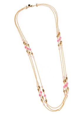 Lauren Ralph Lauren Three Row Metal Necklace