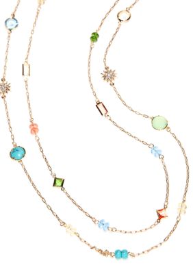 Lauren Ralph Lauren Two Row Multi-Color Illusion Necklace