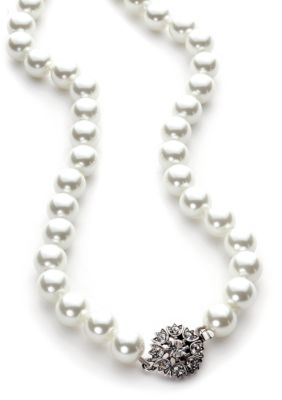 Lauren Ralph Lauren Glass White Pearl Necklace