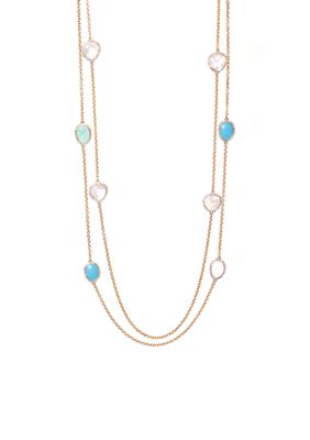 Lauren Ralph Lauren Two Row Multi-Stone Necklace
