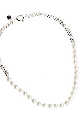 Lauren Ralph Lauren White Pearl And Chain Necklace