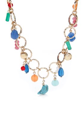 Lauren Ralph Lauren Multi-Beads Frontal Necklace