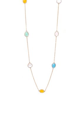 Lauren Ralph Lauren Long Multi-Stone Illusion Necklace