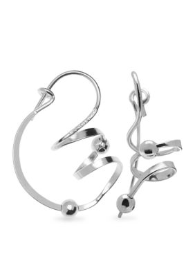 Belk Silverworks Corkscrew Drop Earrings