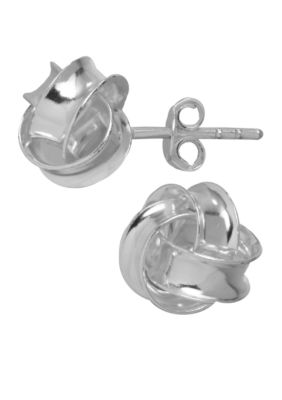 Belk Silverworks Polished Love Knot Stud Earrings