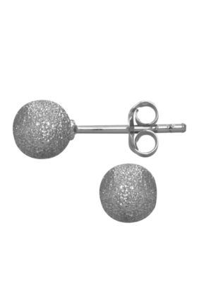 Belk Silverworks Textured Ball Stud Earrings