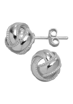 Belk Silverworks Braided Love Knot Earrings