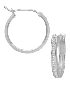 Belk Silverworks Fine Silver Plated 20MM Hoop Earrings