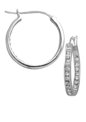 Belk Silverworks Fine Silver Plate 30MM Hoop Earrings