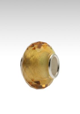 Belk Silverworks Graduated Champagne and Clear Faceted Glass Originality Bead