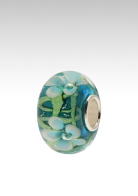 Belk Silverworks Turquoise Flower Glass Originality Bead