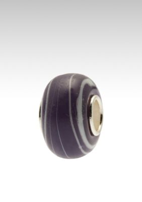 Belk Silverworks Purple Swirl Glass Originality Bead