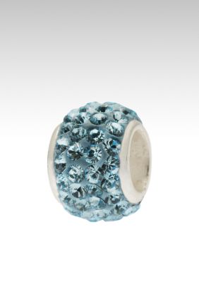 Belk Silverworks Pave Aqua Crystal Originality Bead