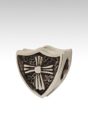 Belk Silverworks Oxidized Cross on Shield Originality Bead