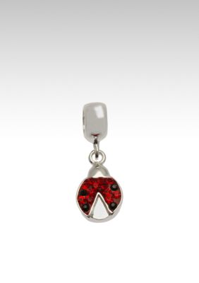 Belk Silverworks Red Crystal Lady Bug Drop Originality Bead