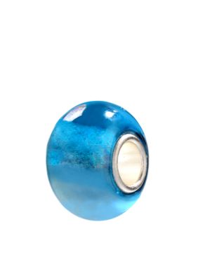 Belk Silverworks Iridescent Blue Glass Originality Bead