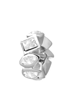 Belk Silverworks Round Bezel Set CZ Originality Bead