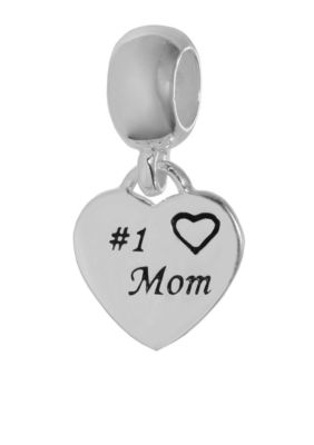 Belk Silverworks #1 Mom Heart Originality Charm
