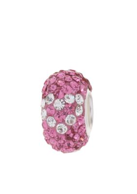 Belk Silverworks Pink Heart Crystal Originality Bead