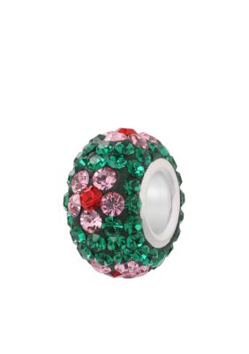 Belk Silverworks Emerald Crystal Flower Originality Bead