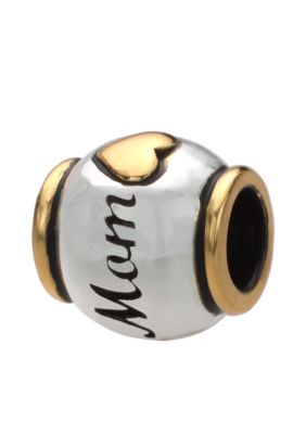 Belk Silverworks Two Tone Mom Heart Originality Bead