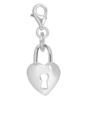Belk Silverworks Heart Padlock Charm