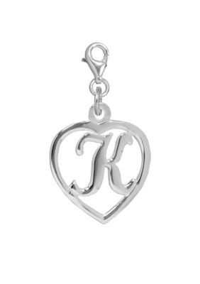 Belk Silverworks Heart Initial K Charm