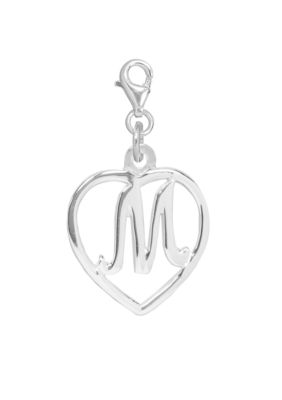 Belk Silverworks Heart Initial M Charm
