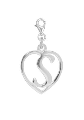 Belk Silverworks Heart Initial S Charm