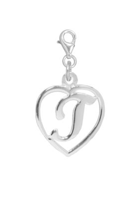 Belk Silverworks Heart Initial T Charm