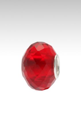 Belk Silverworks Red Faceted Glass Originality Bead