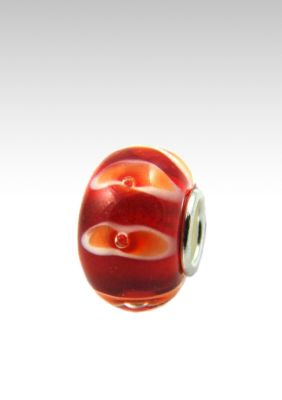 Belk Silverworks Red and Orange Originality Bead