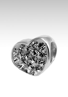 Belk Silverworks Pave Heart Silver Originality Bead