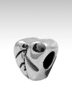 Belk Silverworks Heart Shaped  Leaf Originality Bead