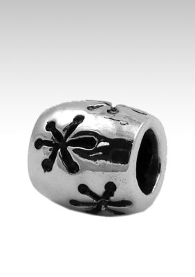 Belk Silverworks Polished Round with Flowers Originality Bead