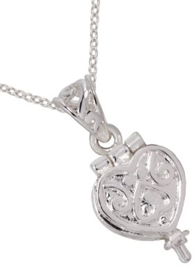 Belk Silverworks Fine Silver Plated Cross Prayer Box Pendant