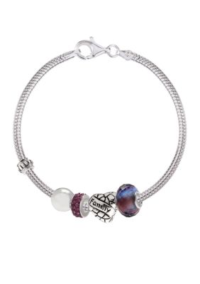 Belk Silverworks Family Originality Bead Bracelet Set