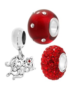 Belk Silverworks Trio I Love You Originality Bead Set