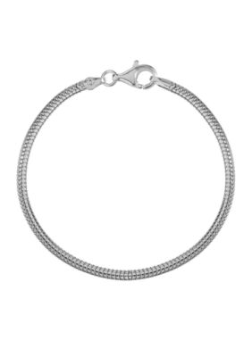 Belk Silverworks Milano Silver 7-Inch Snake Originality Bead Bracelet