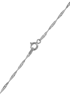 Belk Silverworks Milano Silver 20-Inch Singapore Chain