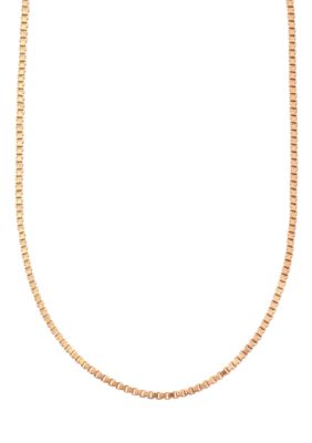 Belk Silverworks 24kt Gold Over Milano Silver 16 Inch Box Chain