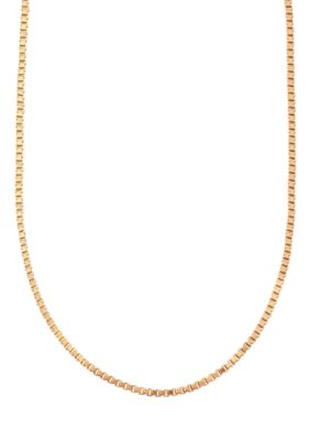 Belk Silverworks 24kt Gold Over Milano Silver 24 Inch Box Chain