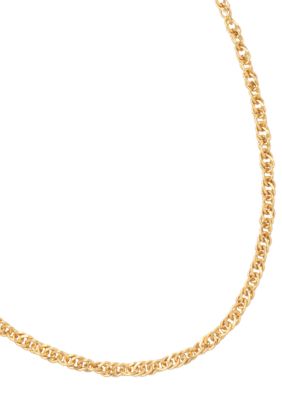 Belk Silverworks 24kt Gold Over Milano Silver 20 Inch Singapore Chain