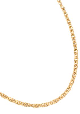 Belk Silverworks 24kt Gold Over Milano Silver 24 Inch Singapore Chain