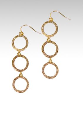 Etienne Aigner Linear Pave Round Drop