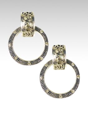Etienne Aigner Filigree Door Knocker Clip Earring